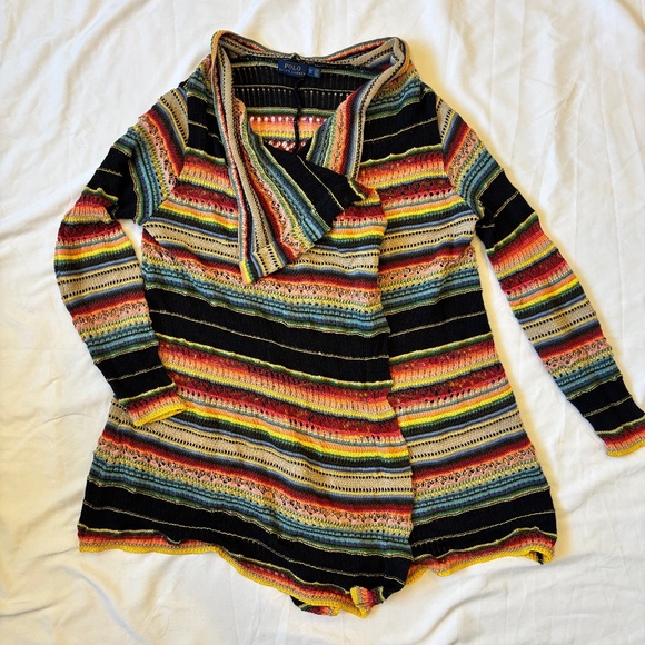 Polo Ralph Lauren Southwestern‎ Stripe Cardigan Size Small - Picture 1 of 5